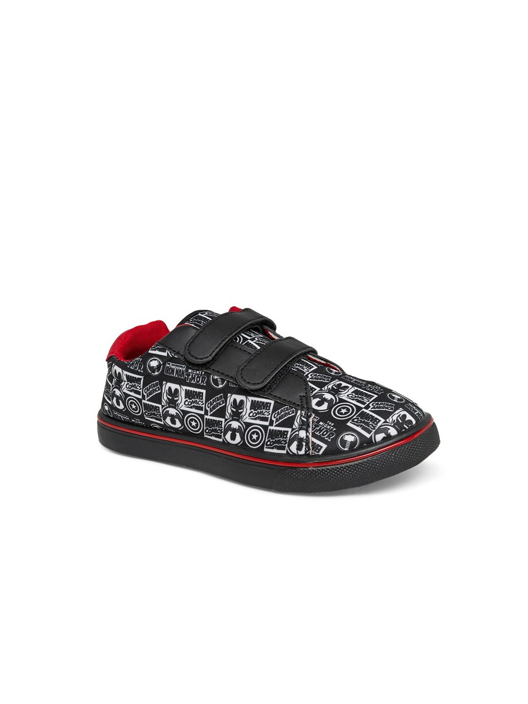 

Pantaloons Junior Boys Black Printed PU Sneakers