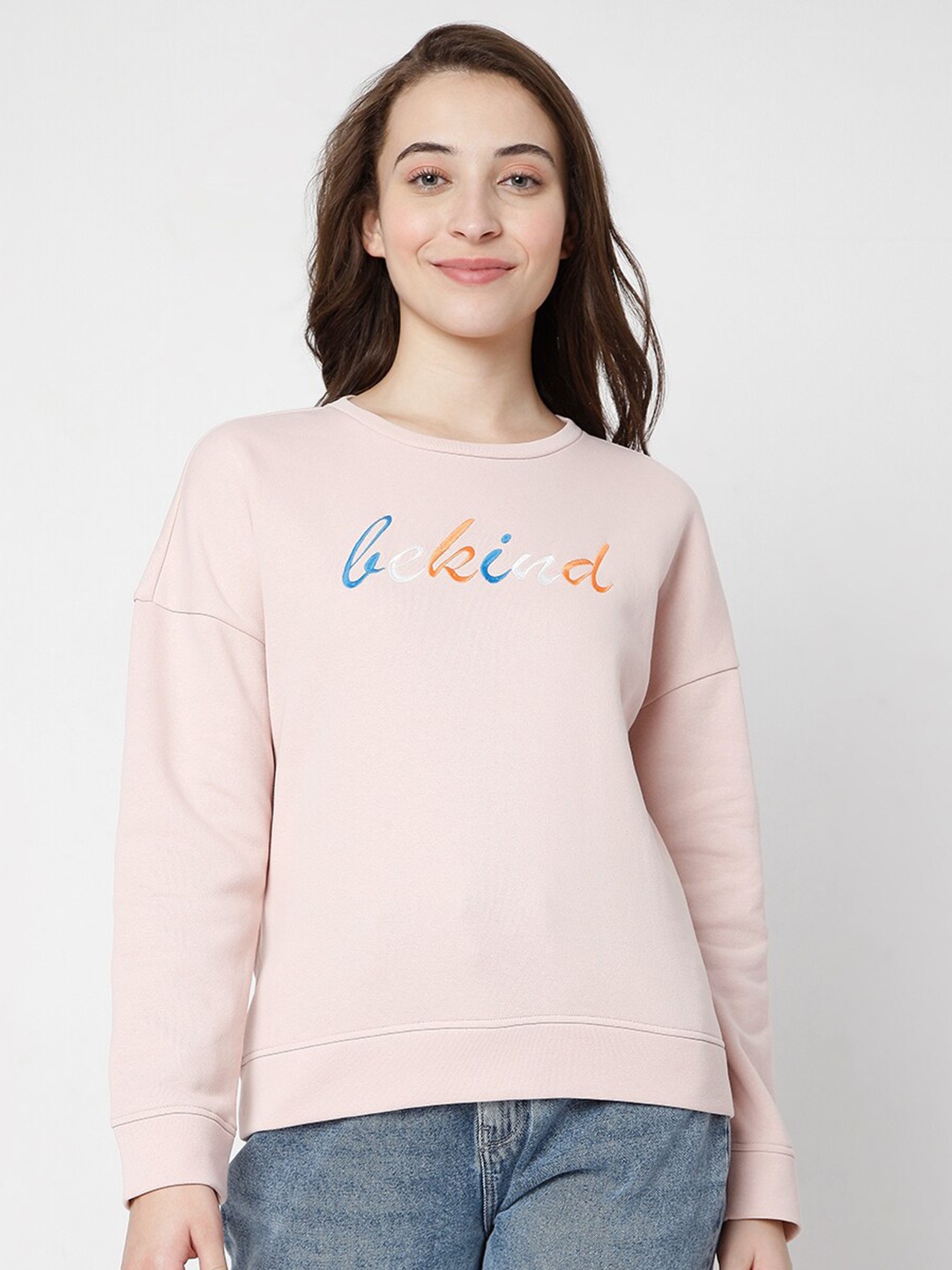 

Vero Moda Women Pink Long Sleeves Sweatshirt