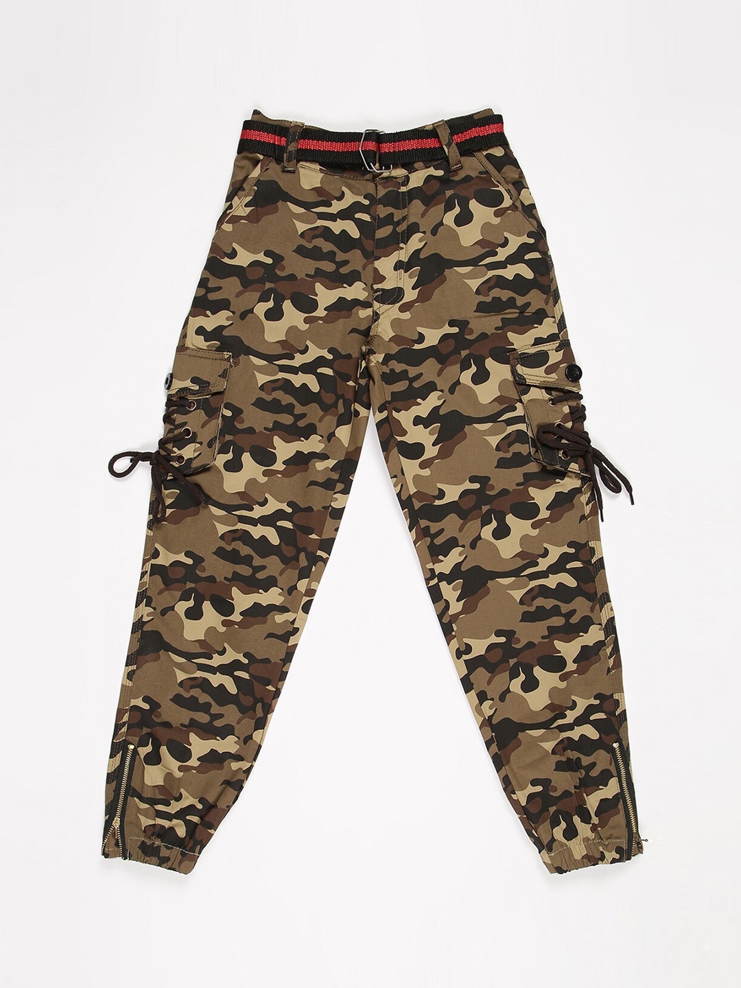 

V2 Value & Variety Boys Brown Camouflage Printed Joggers Trousers