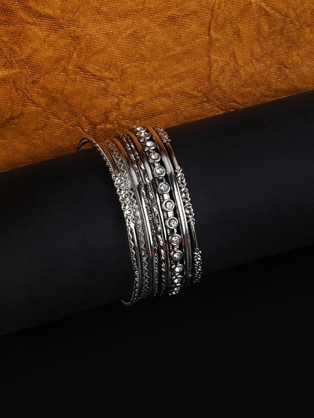 

Toniq Classy Silver Plated Bangles Set for Women
