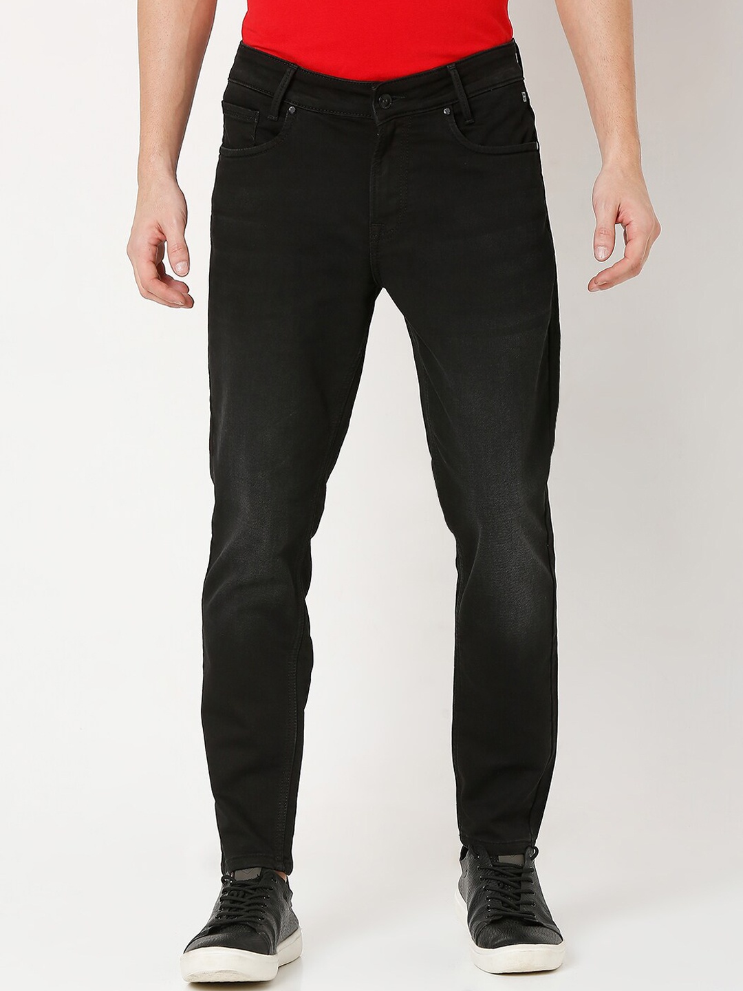 

Mufti Men Black Slim Fit Mid-Rise Jeans
