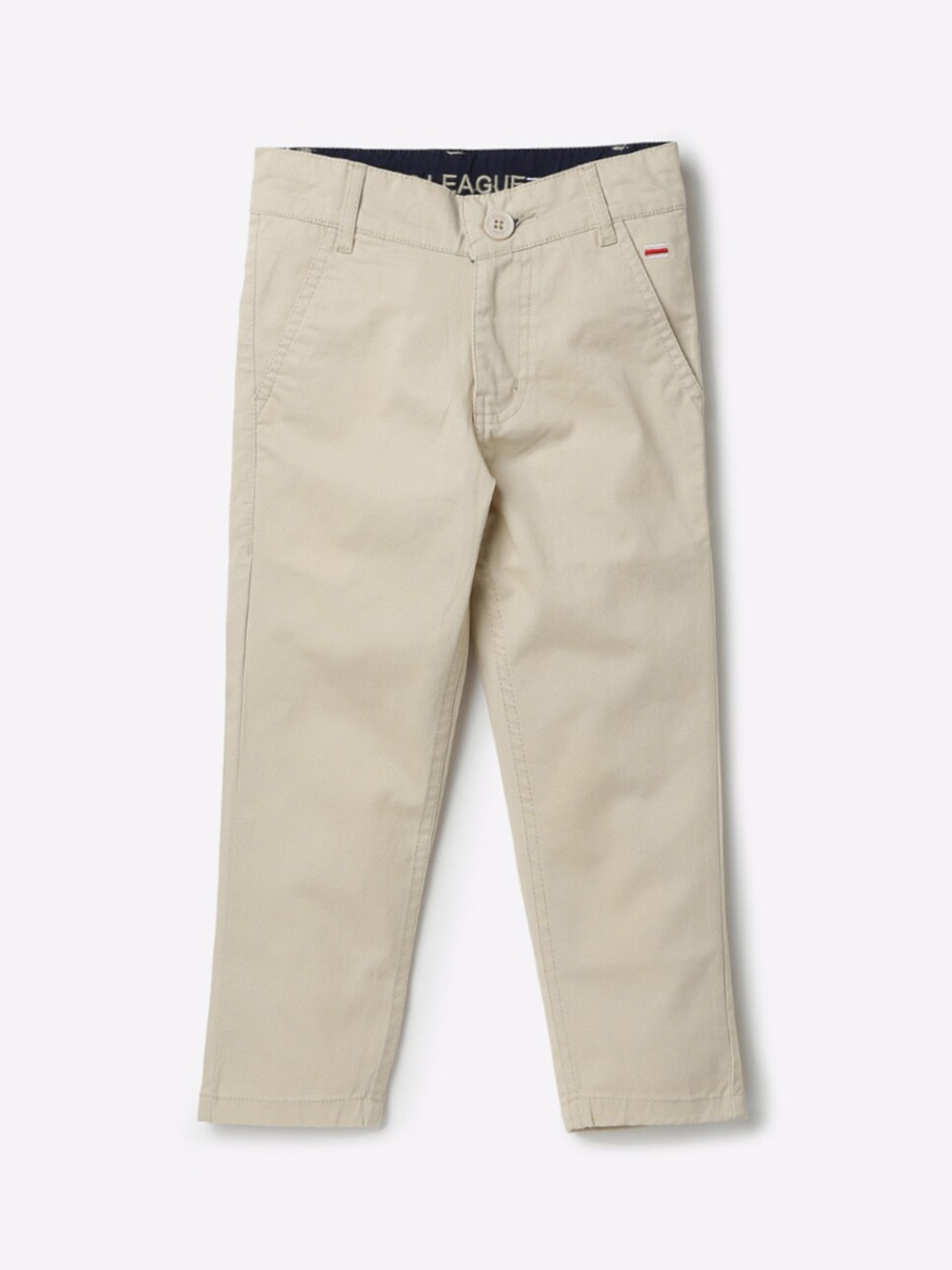 

612League Boys Khaki Classic Slim Fit Chinos Trousers