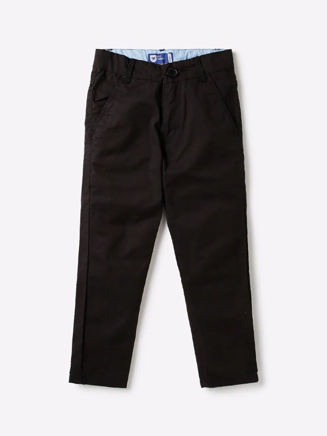 

612League Boys Black Classic Slim Fit Trousers