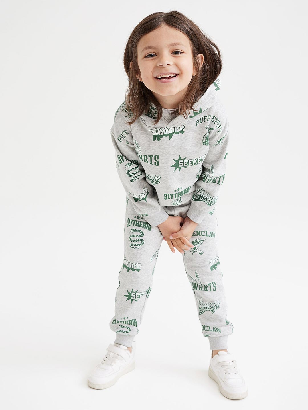 

H&M Boys Grey Printed 2-Piece Sweatshirt Set