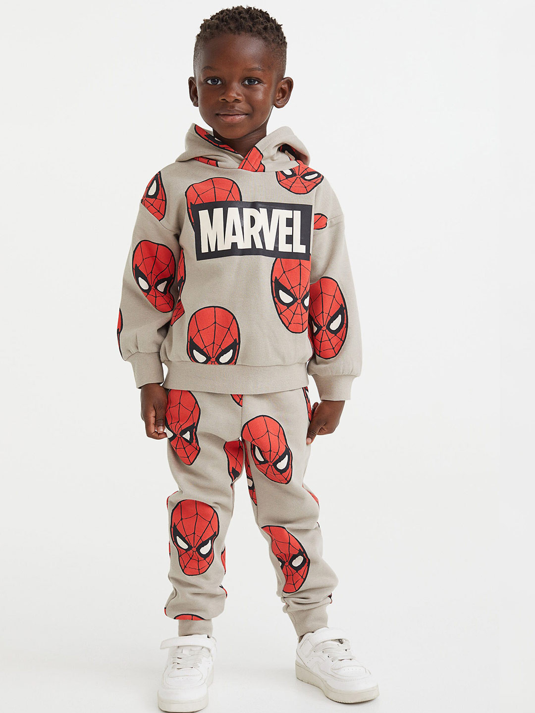 

H&M Kids Beige Printed 2-Piece Sweatshirt Set