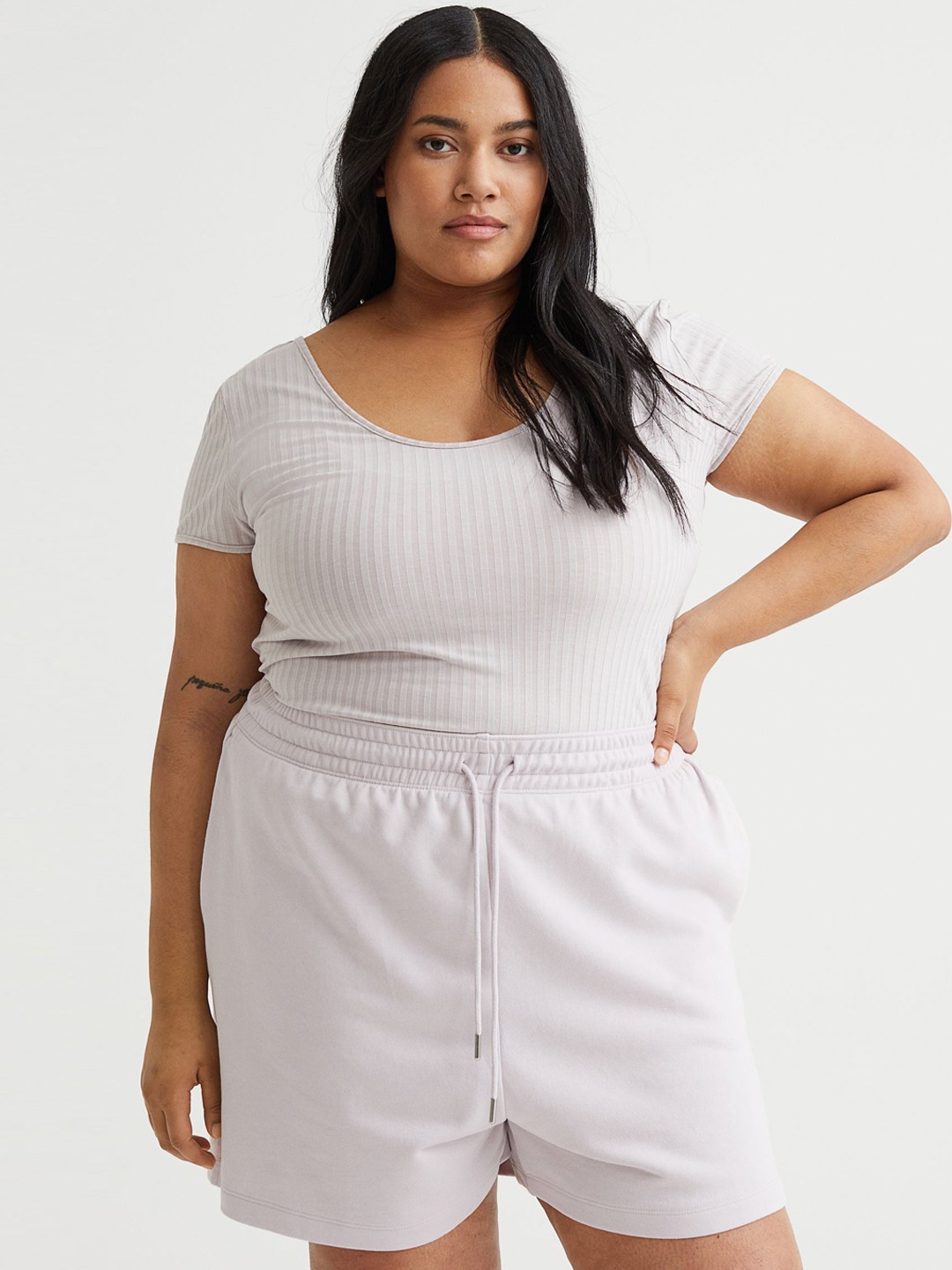

H&M+ Women White Sweatshorts
