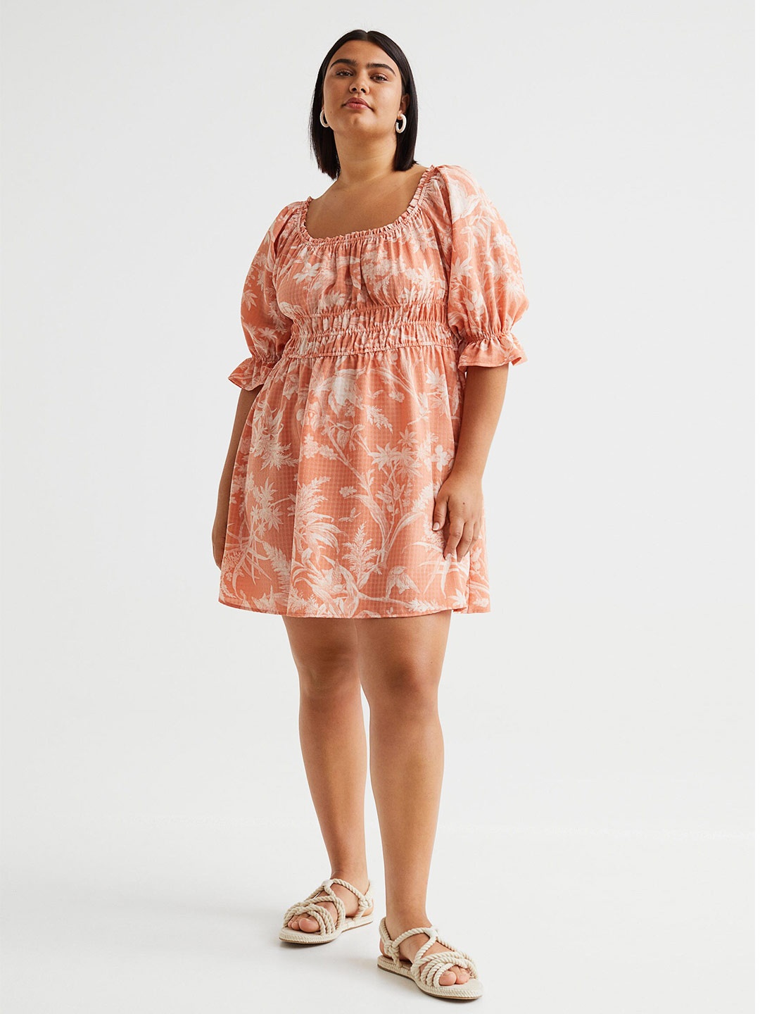 

H&M+ Women Pink Off-The-Shoulder Dress