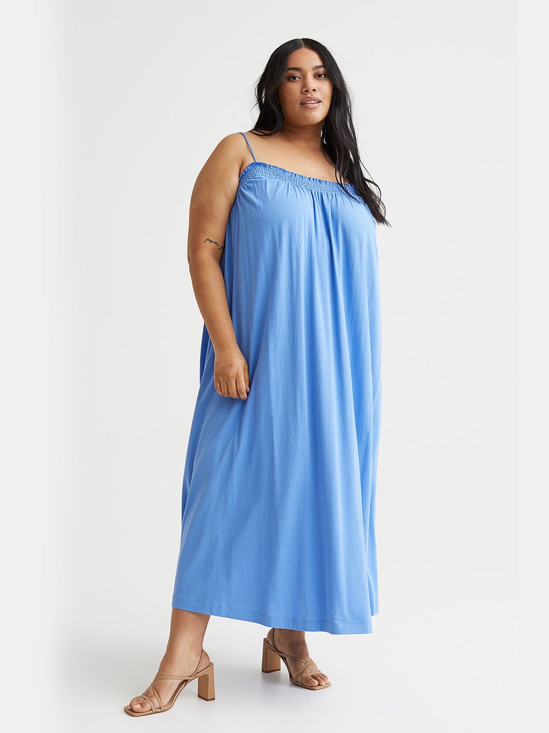 

H&M+ Women Blue Modal-Blend Dress