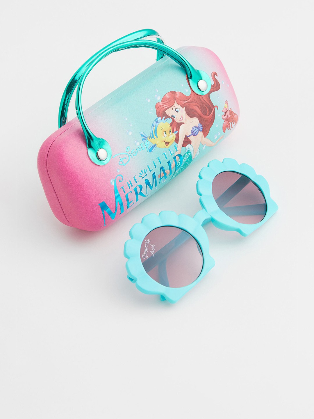 

H&M Girls Pink & Turquoise Blue Sunglasses and Printed Case 1059339001