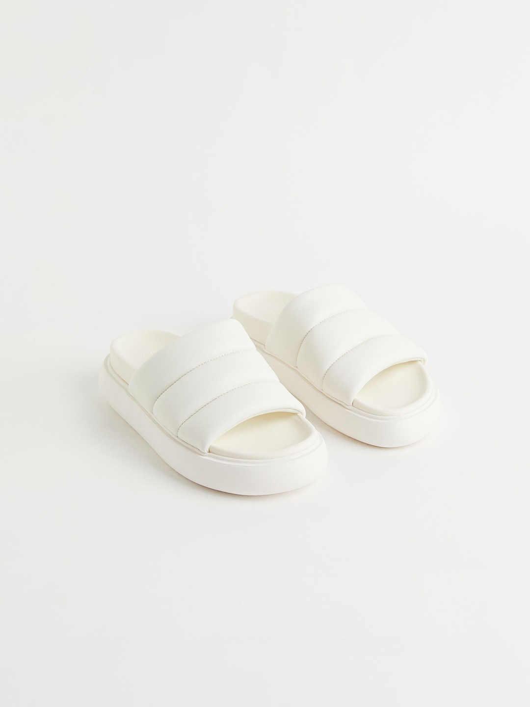 

H&M Women White Sliders