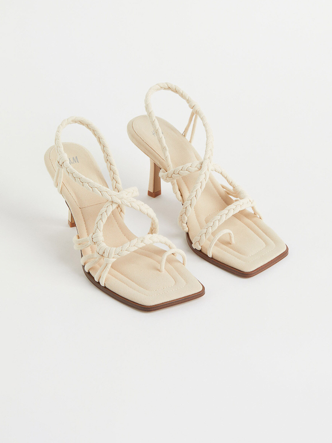 

H&M White Braided Sandals