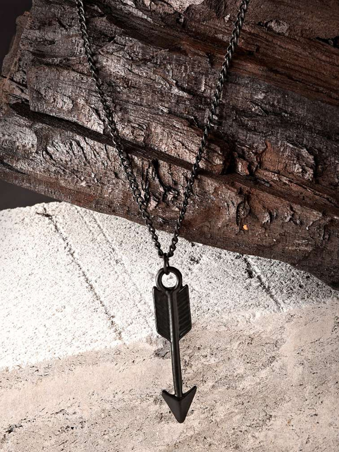 

The Bro Code Men Black Brass-Plated Necklace