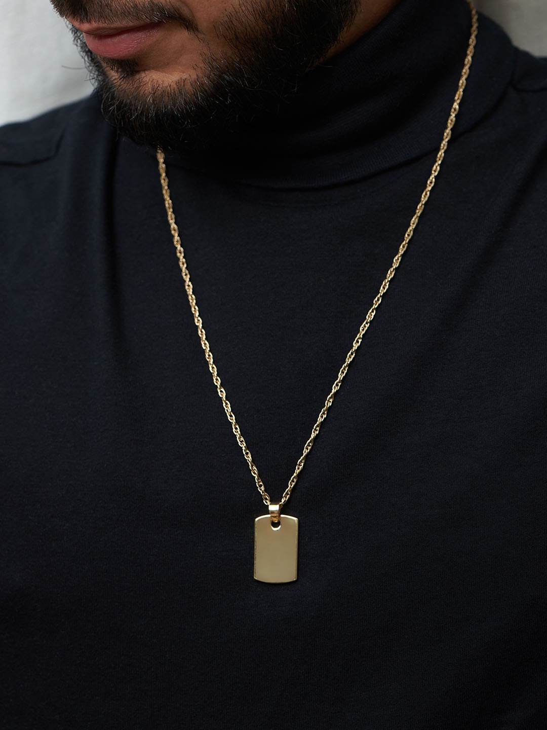 

The Bro Code Men Gold-Toned Gold-Plated Handcrafted Necklace