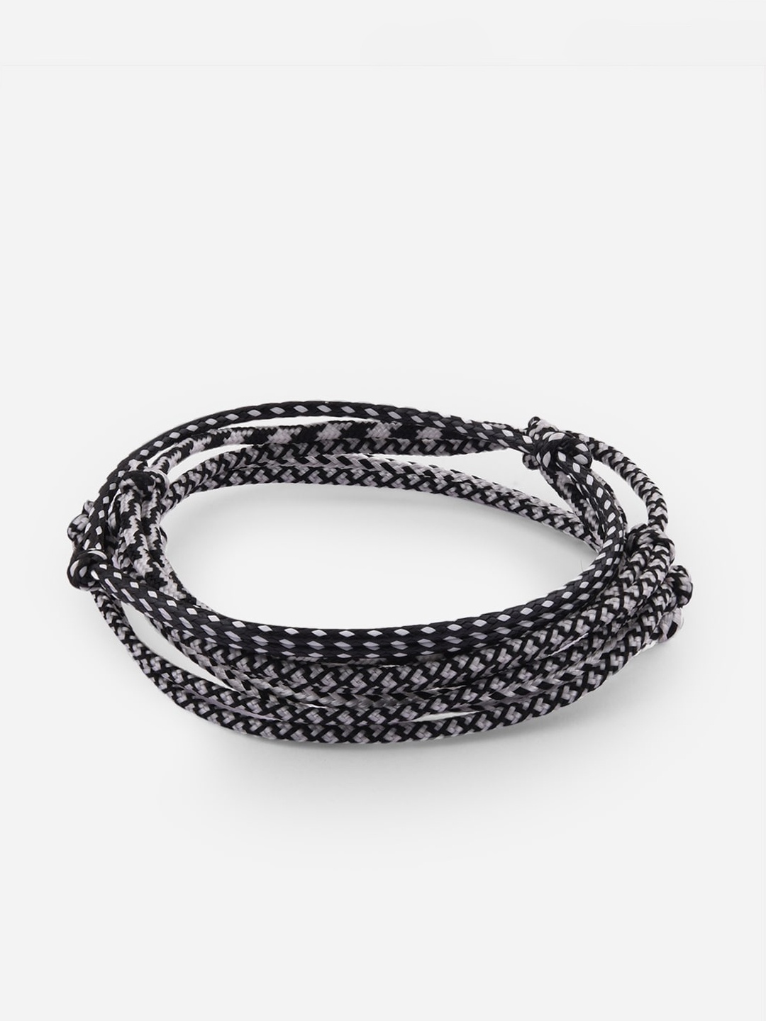 

The Bro Code Men 4 Black Handcrafted Wraparound Bracelet