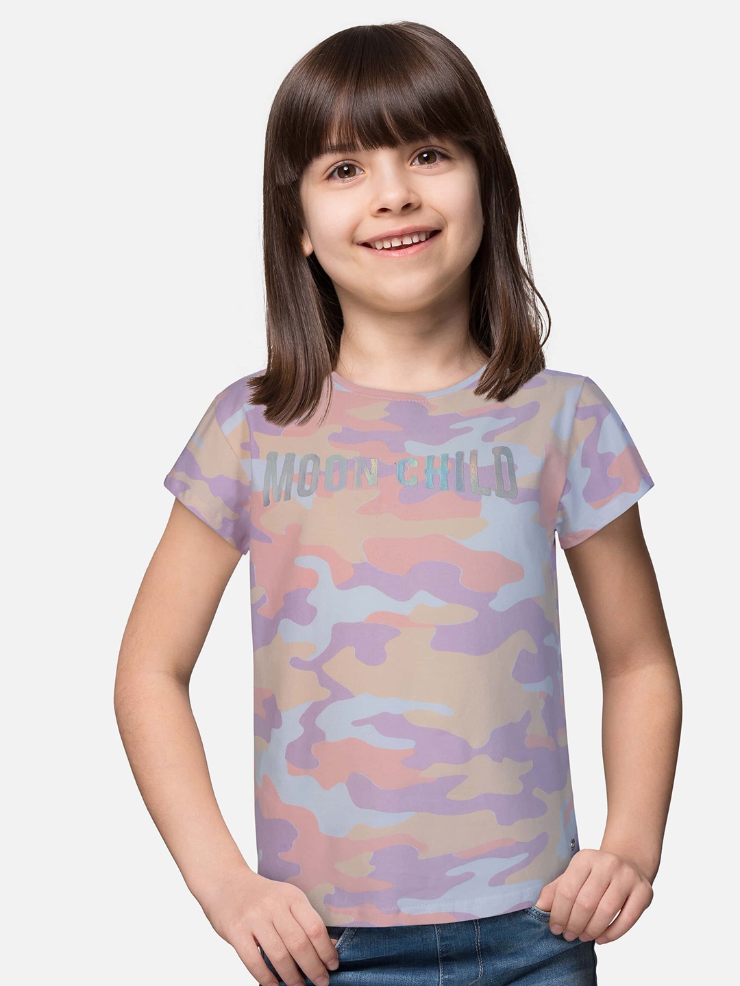 

Gini and Jony Pink Abstract Printed Top