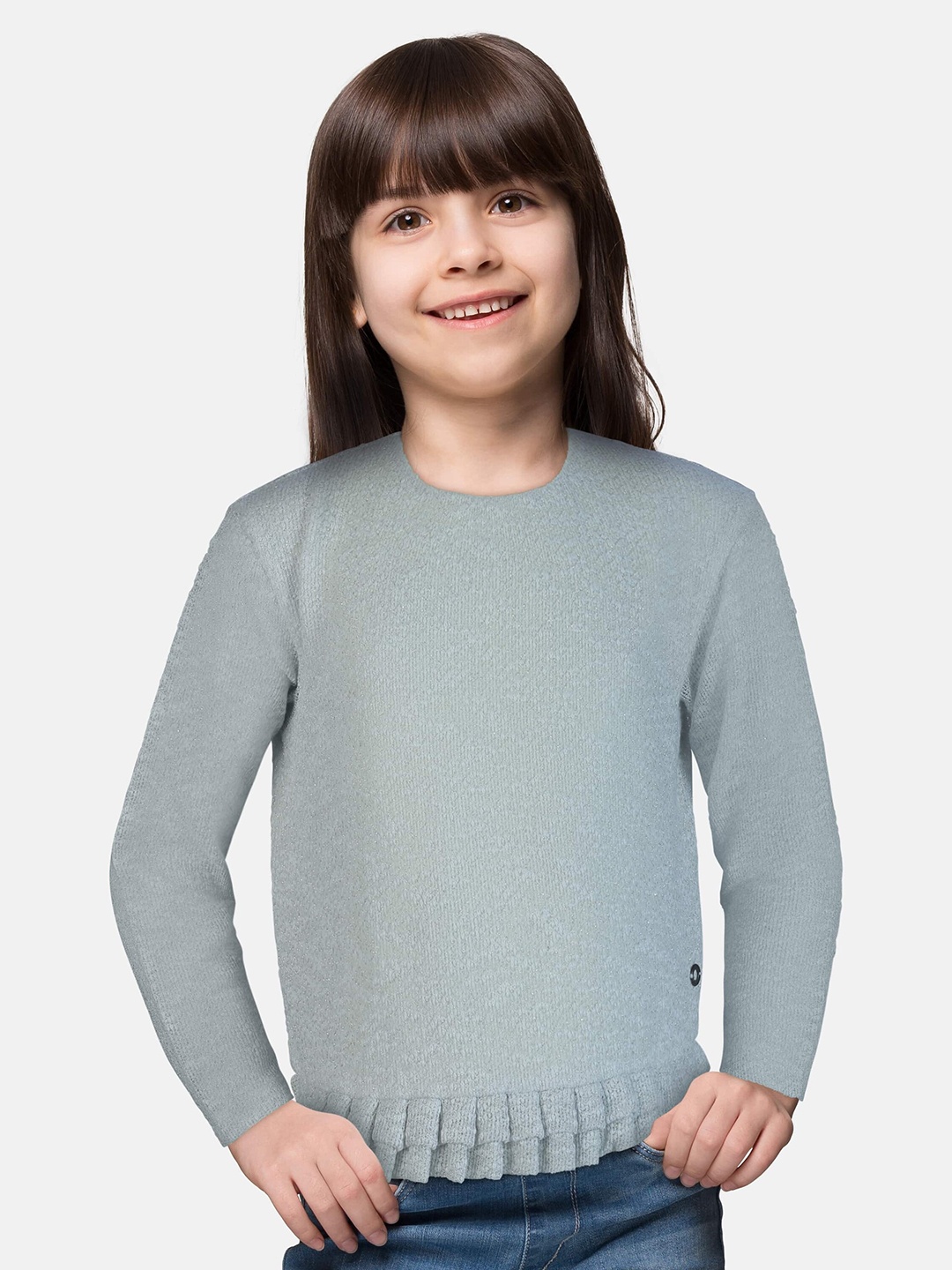 

Gini and Jony Girls Ruffled Hem Top, Blue
