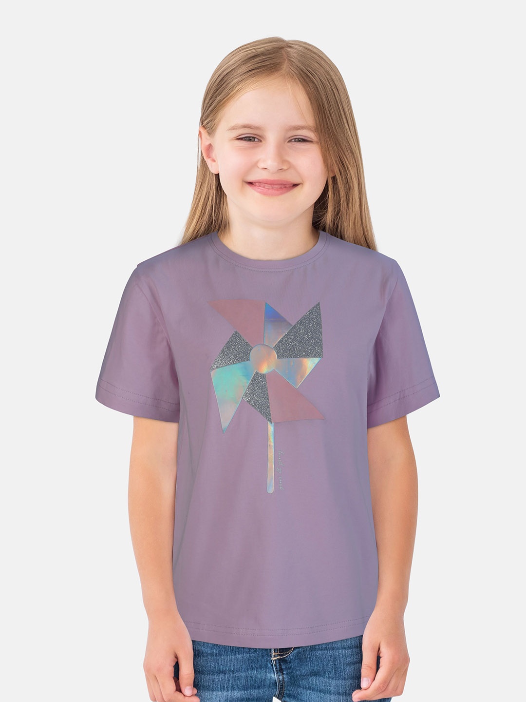 

Gini and Jony Lavender Graphic Printed Top