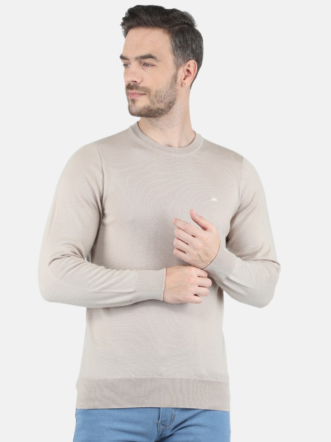

Monte Carlo Men Beige Round neck Pullover