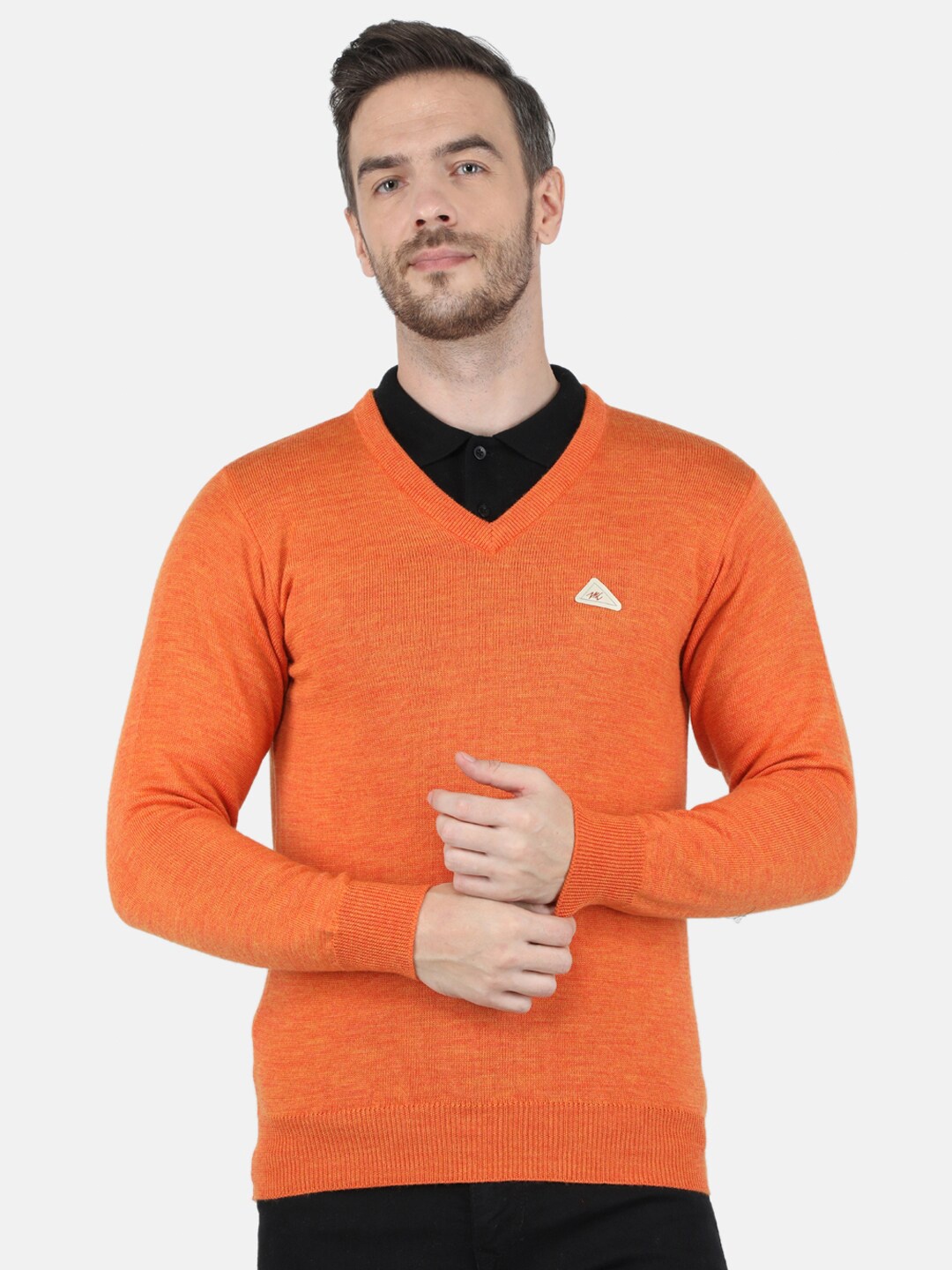

Monte Carlo Men Orange Solid Sweater