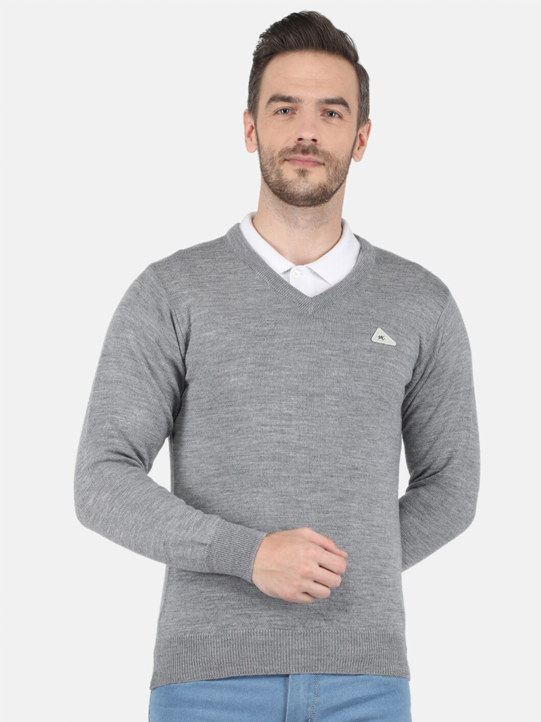

Monte Carlo Men Pure Wool Grey Pullover
