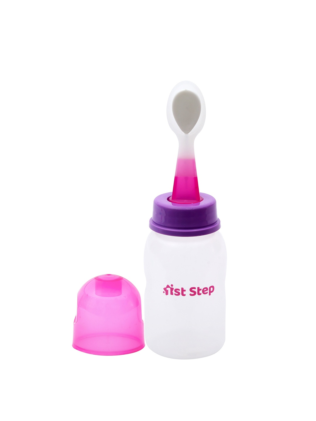 

1st Step Infant Pink & Transparent Solid Baby Food Feeding Bottles