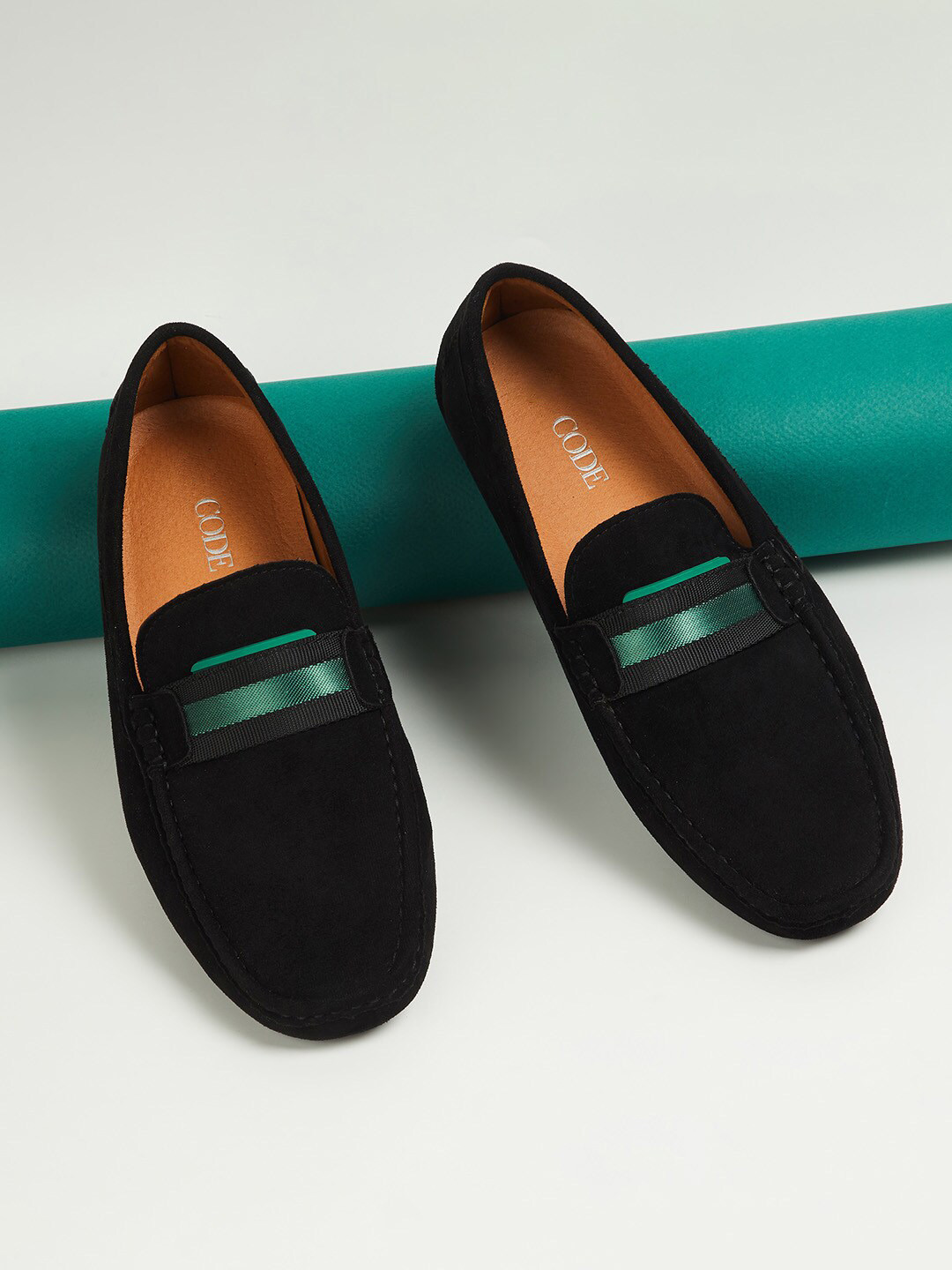 

CODE by Lifestyle Men Black Solid Formal Loafer Shoes