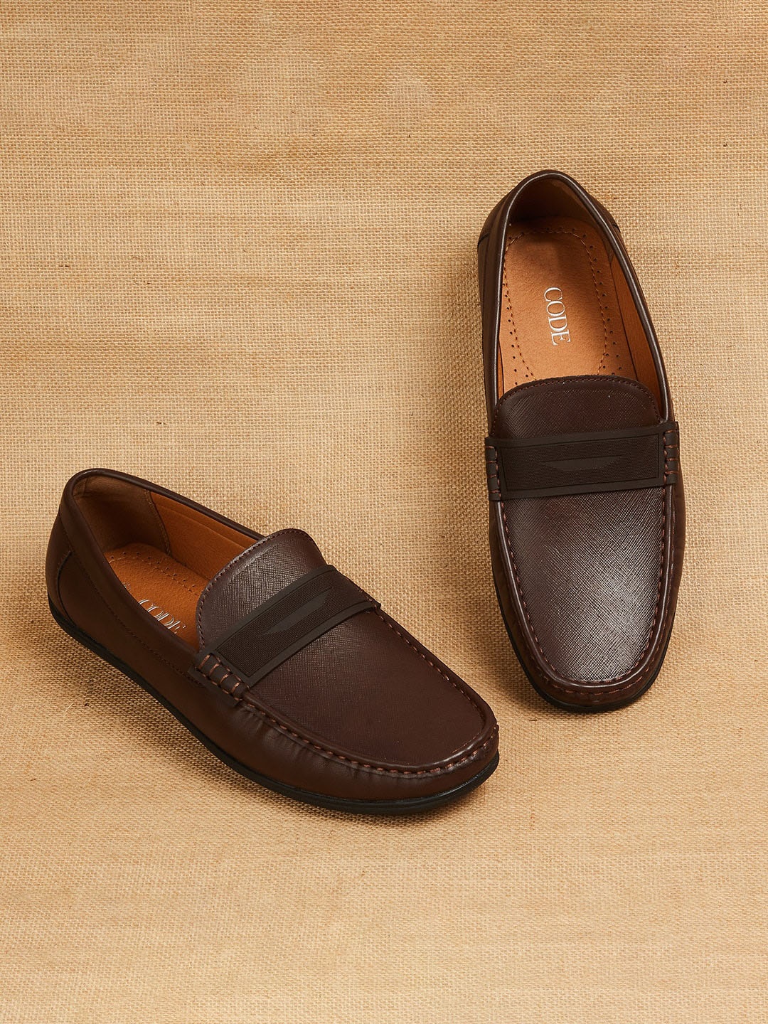 

CODE by Lifestyle Men Brown Solid Formal Loafers