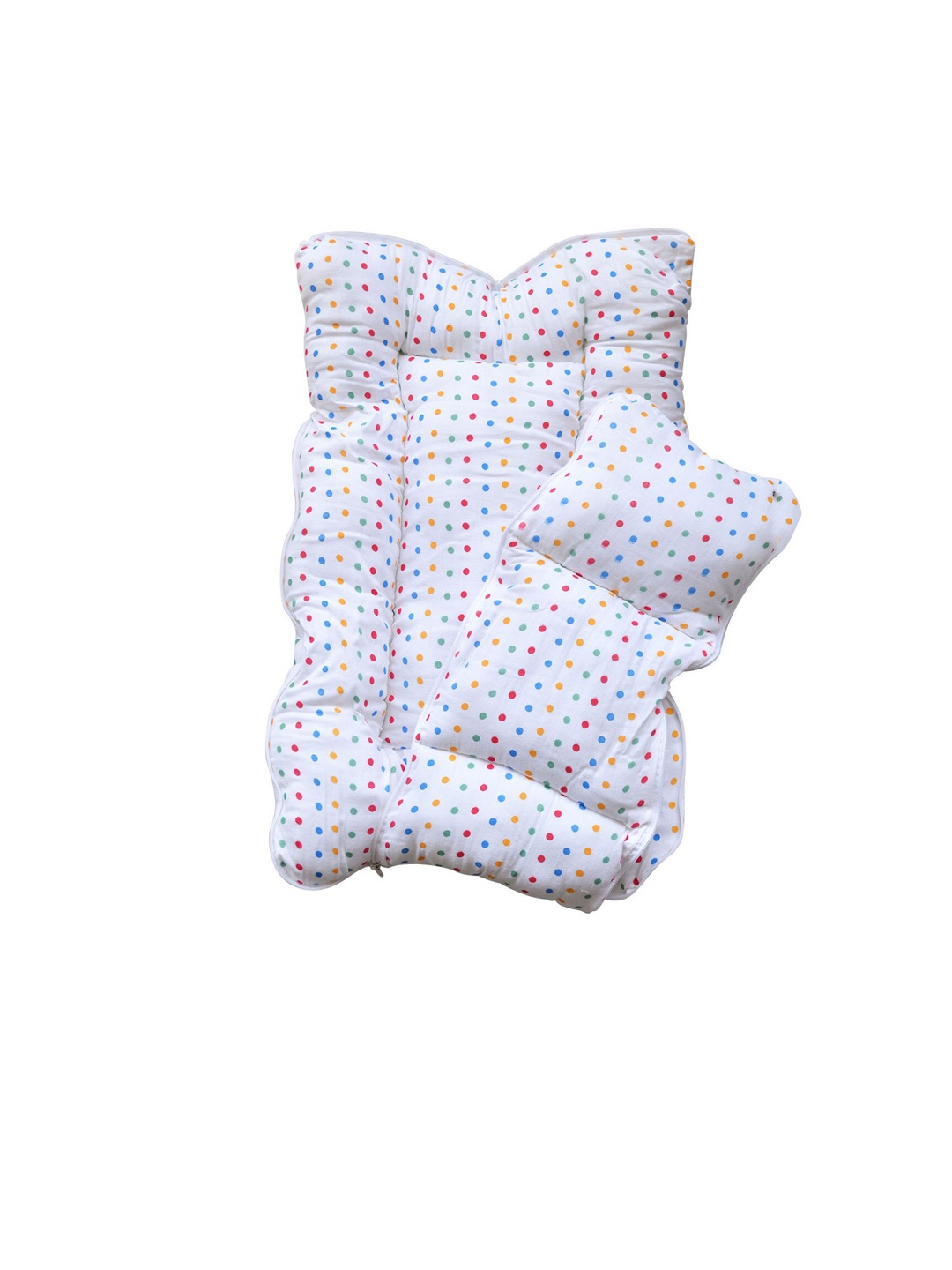 

Moms Home Kids Unisex White Polka Dot Printed Muslin Organic Cotton Sleeping Bag