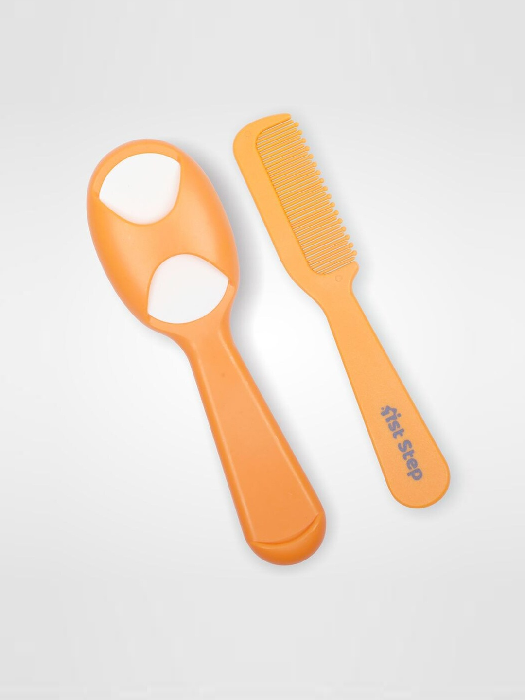 

1st Step Unisex Kids Set of 2 Orange Solid Baby Hair Brush