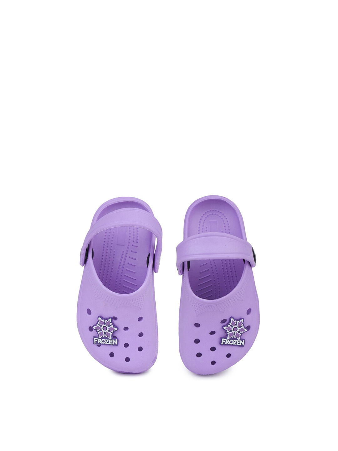 

toothless Girls Purple Frozen Applique Rubber Clogs