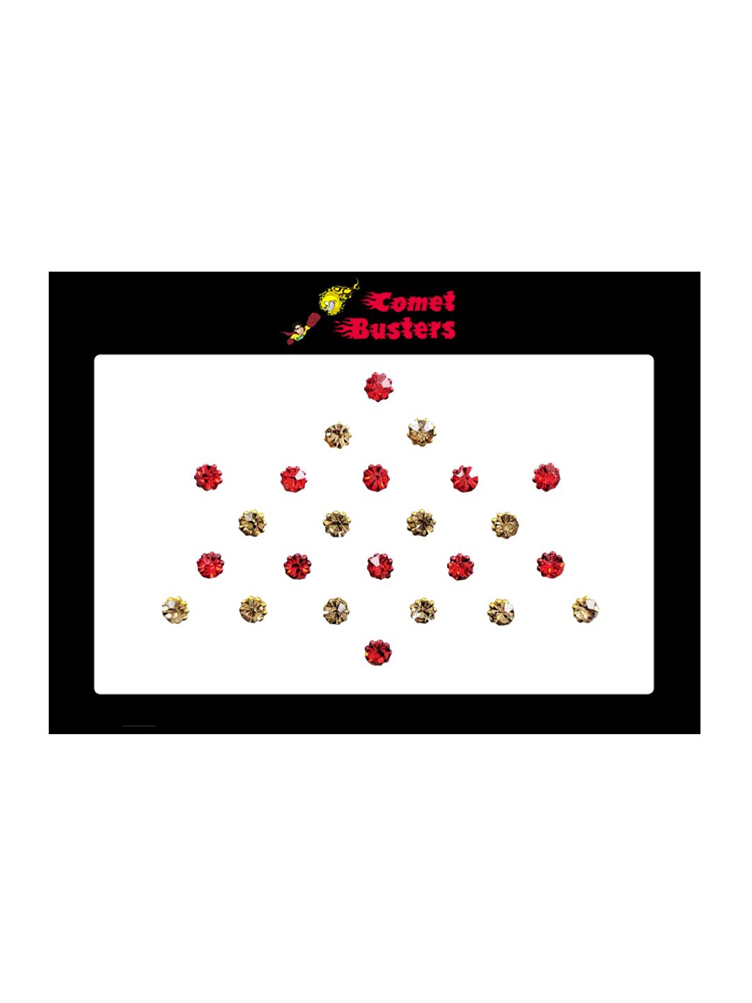 

Comet Busters 24 Pcs Stone Studded Bindi, Red