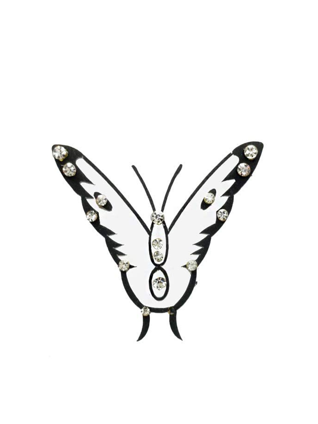 

Comet Busters Black Butterfly Stone Studded Stick On Body Tattoo