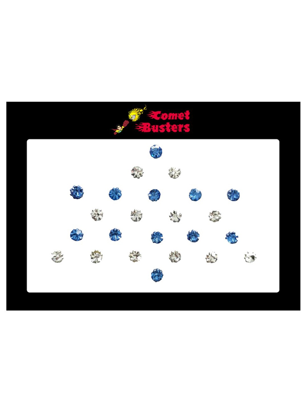 

Comet Busters 24 Pcs Stone Studded Bindi, Blue