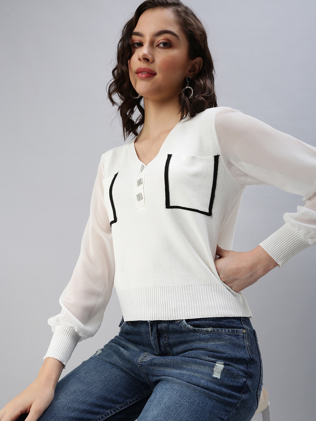 

SHOWOFF Women White Top
