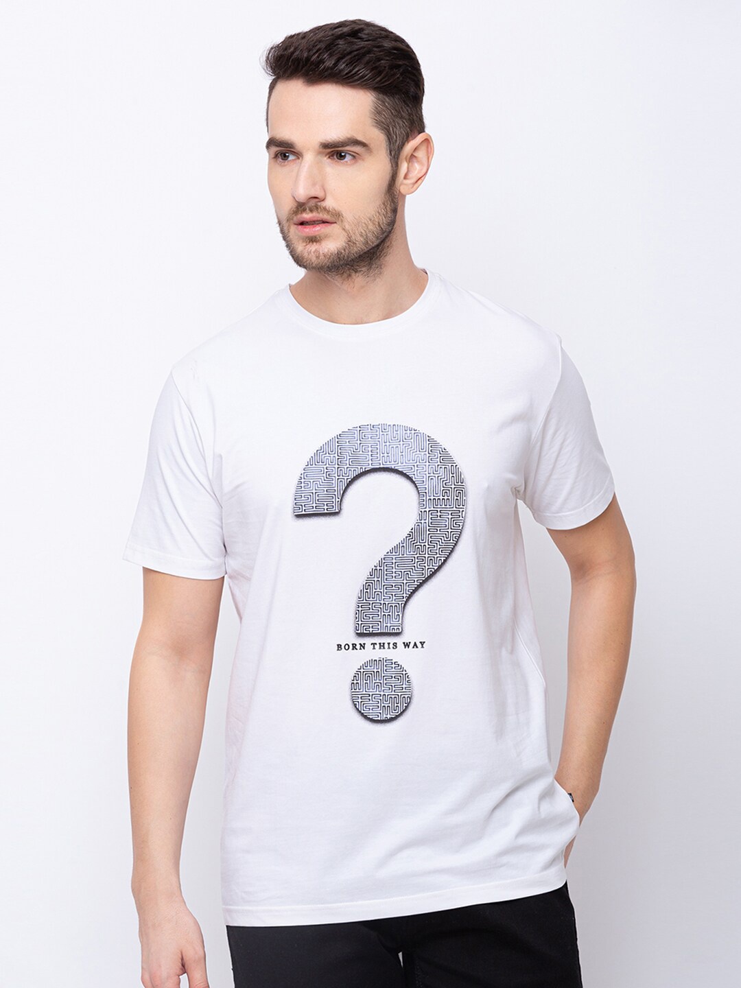 

Status Quo Men White Printed T-shirt