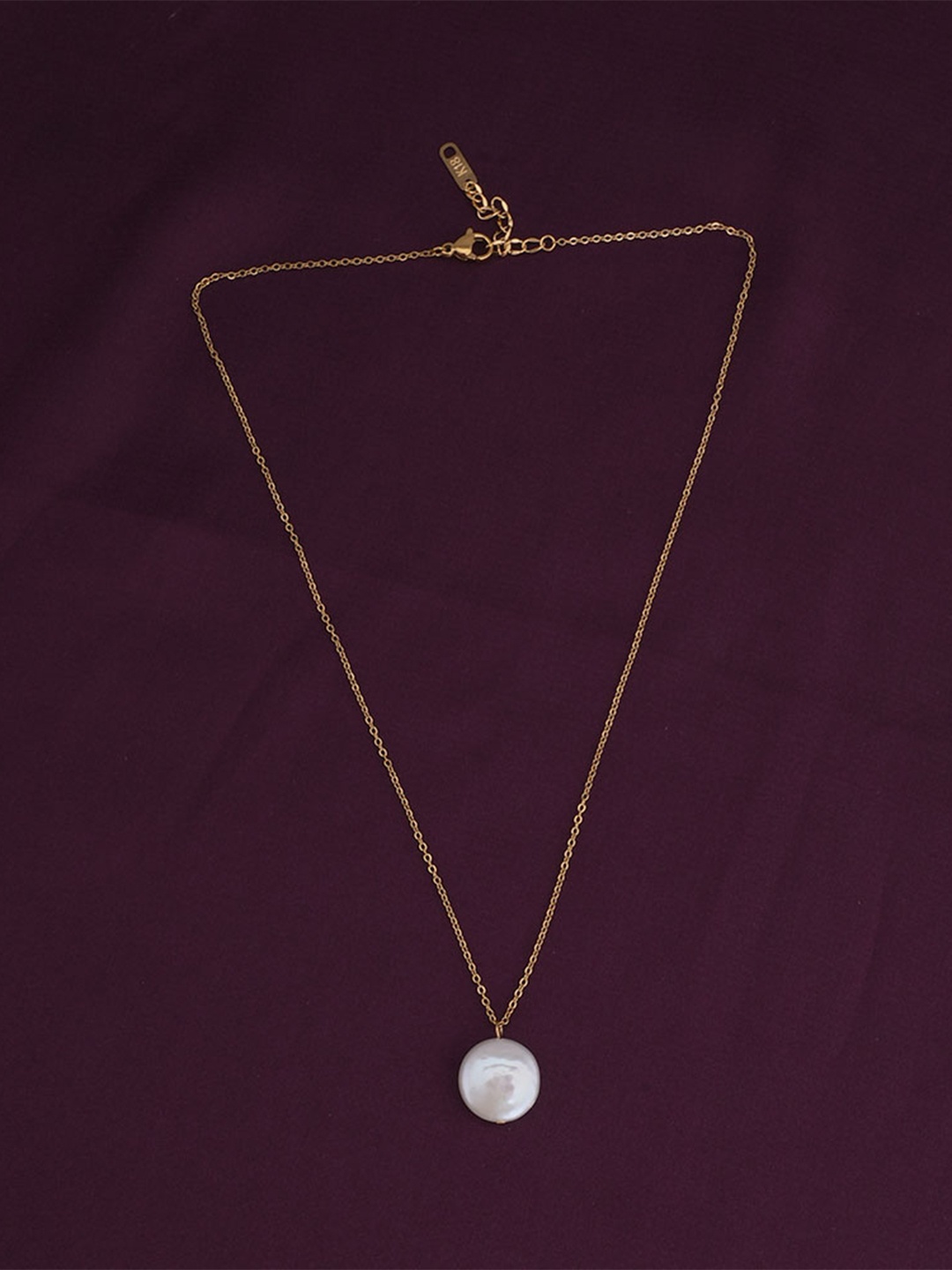 

PALMONAS Gold Plated & White Silver Handcrafted Necklace