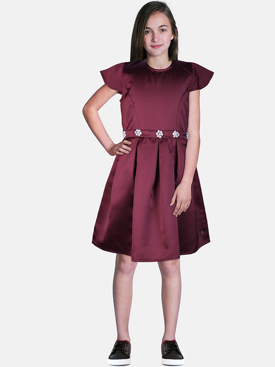 

Gini and Jony Girls Red Fit and Flare Dress
