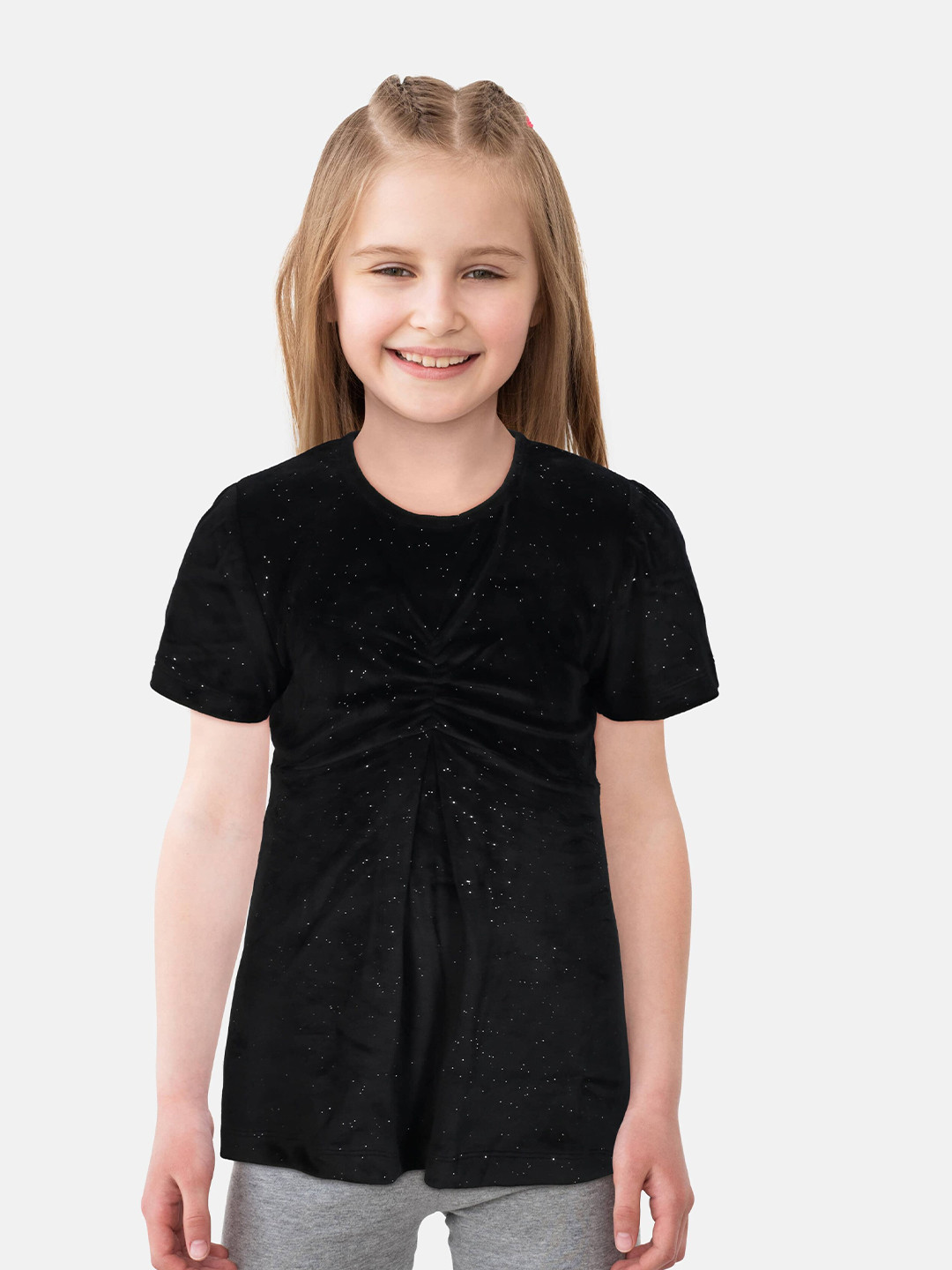 

Gini and Jony Girls Black Velvet A-Line Dress