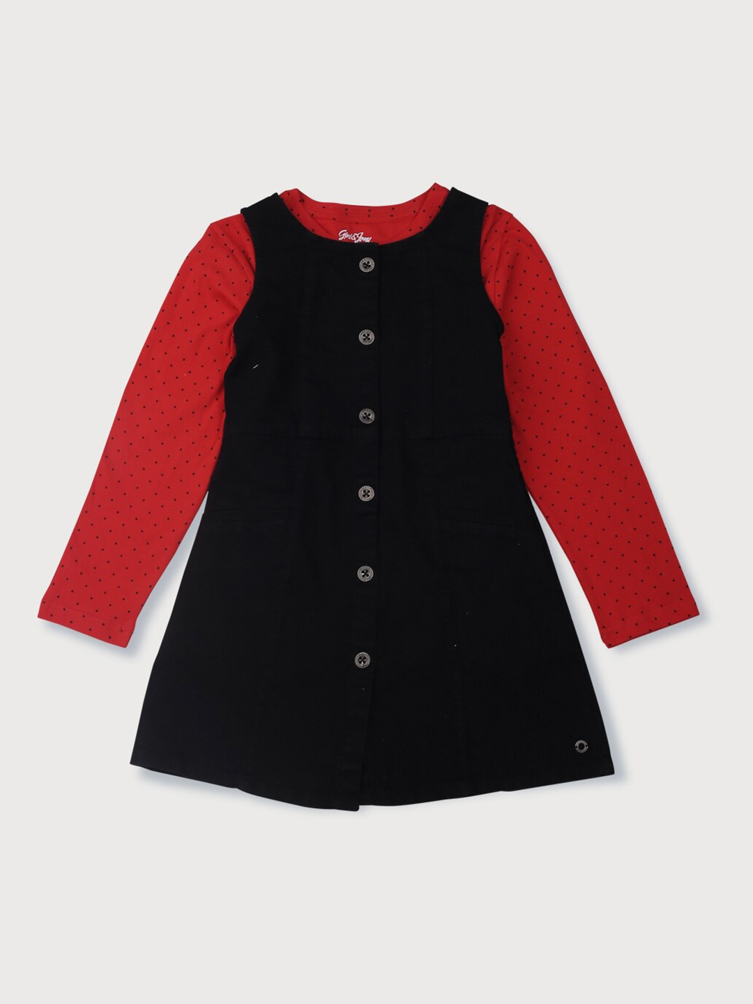 

Gini and Jony Girls Black A-Line Dress