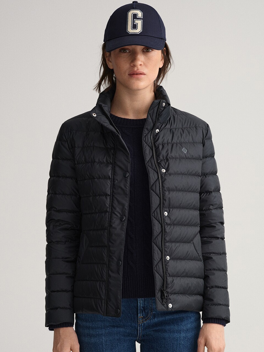 

GANT Women Black Longline Puffer Jacket