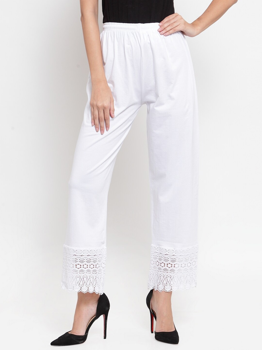 

Clora Creation Women White Palazzos