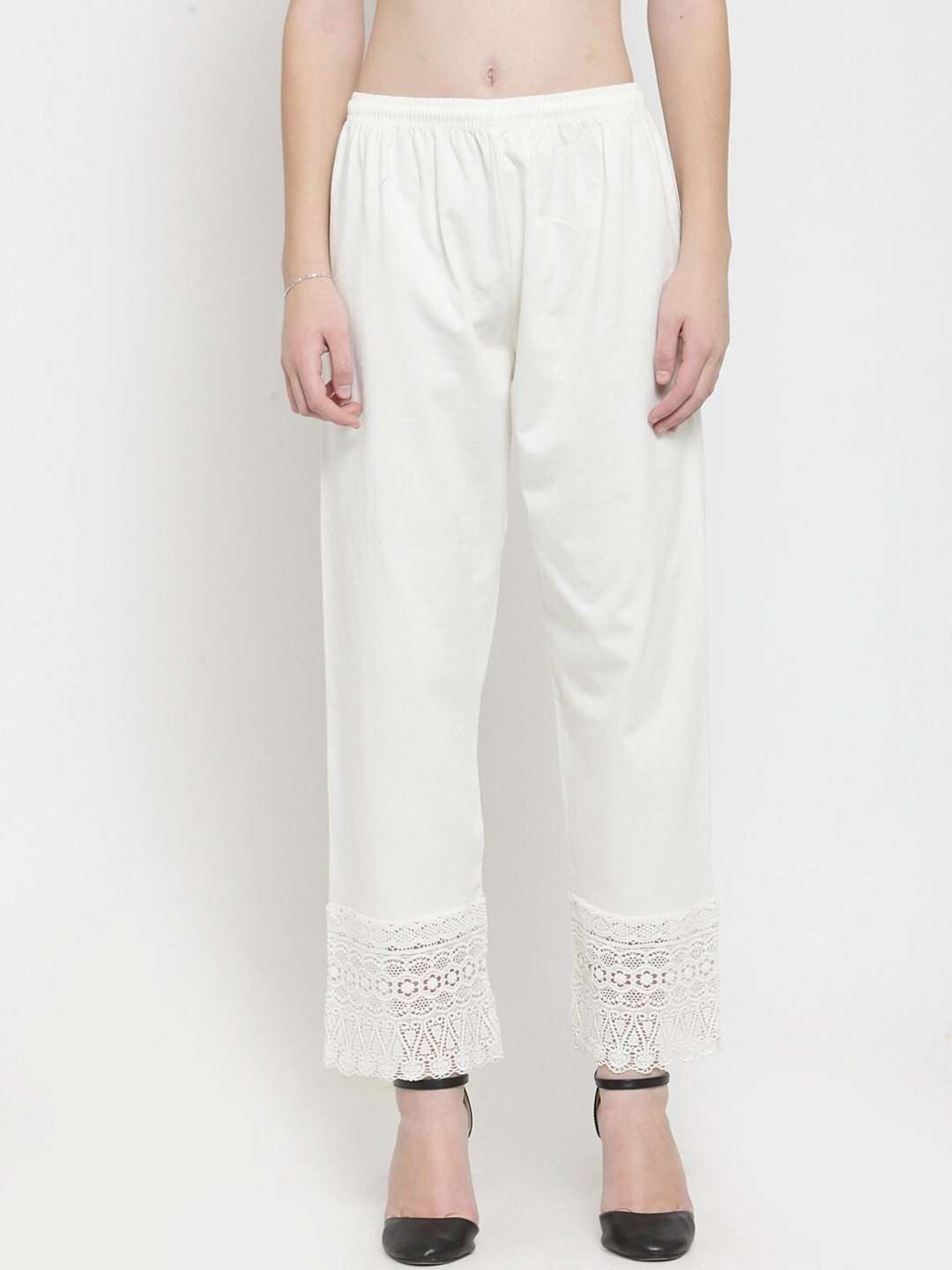 

Clora Creation Women Off White Ethnic Palazzos