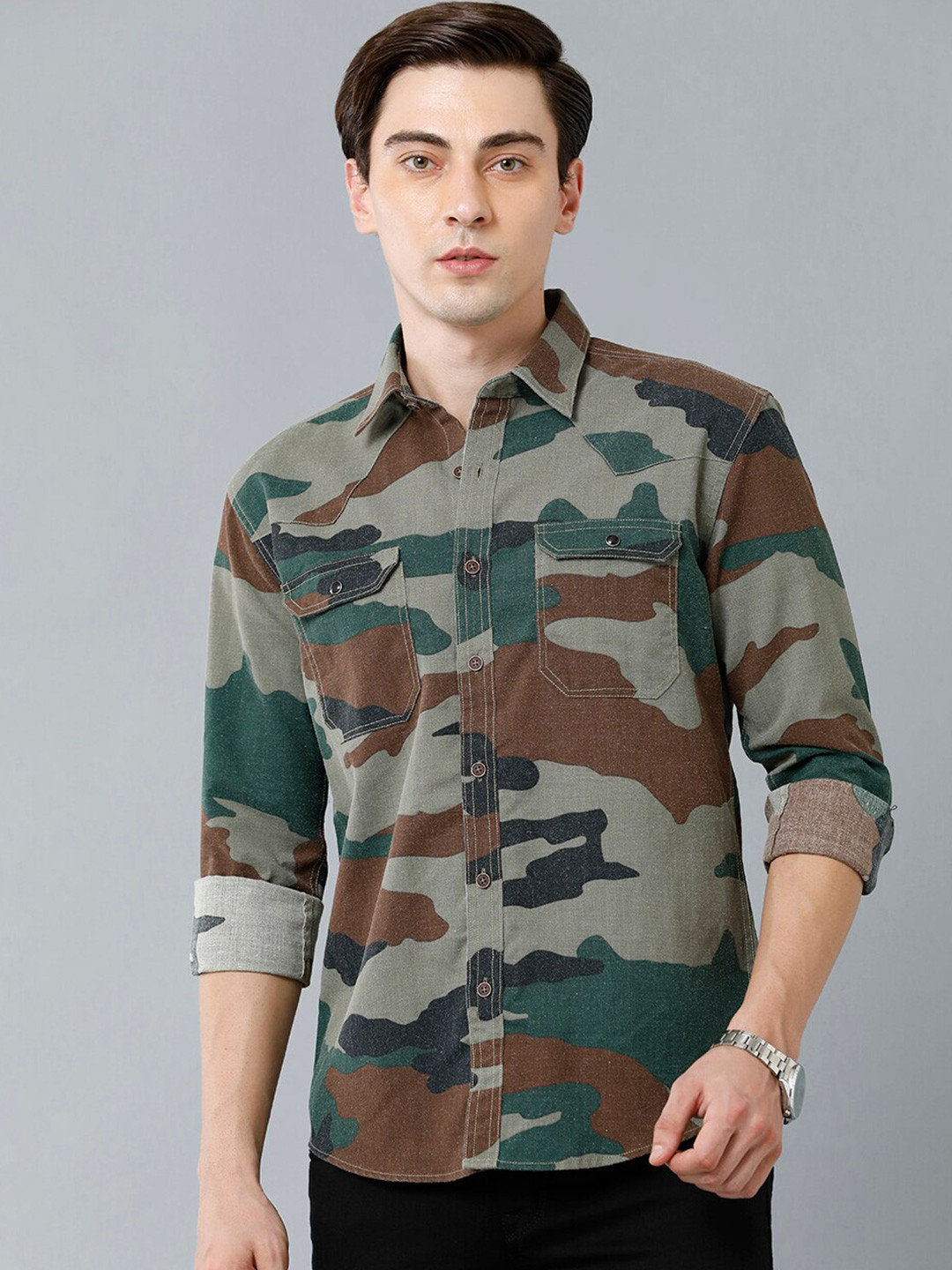 

YOVISH Men Multicoloured Smart Slim Fit Printed Casual Shirt, Multi