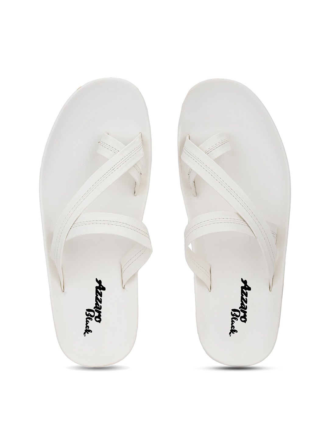 

Azzaro Black Men White Slip-On