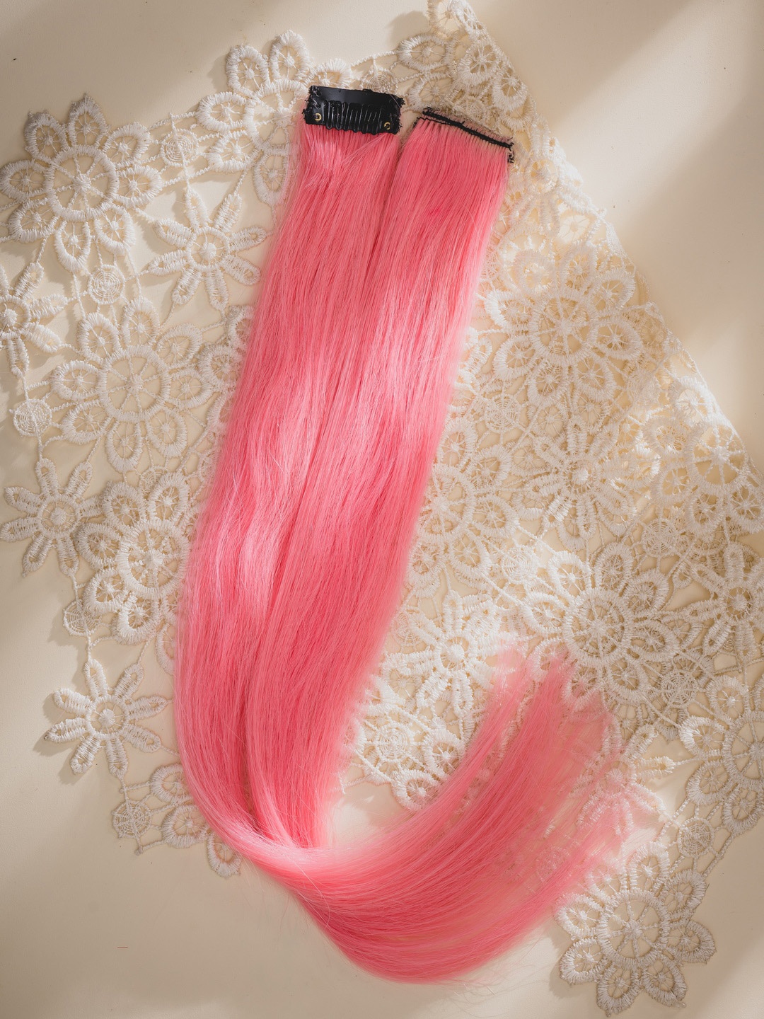

HairOrignals 16 Inch Color Highlighter Real Hair Clip Hair Extension - Pink