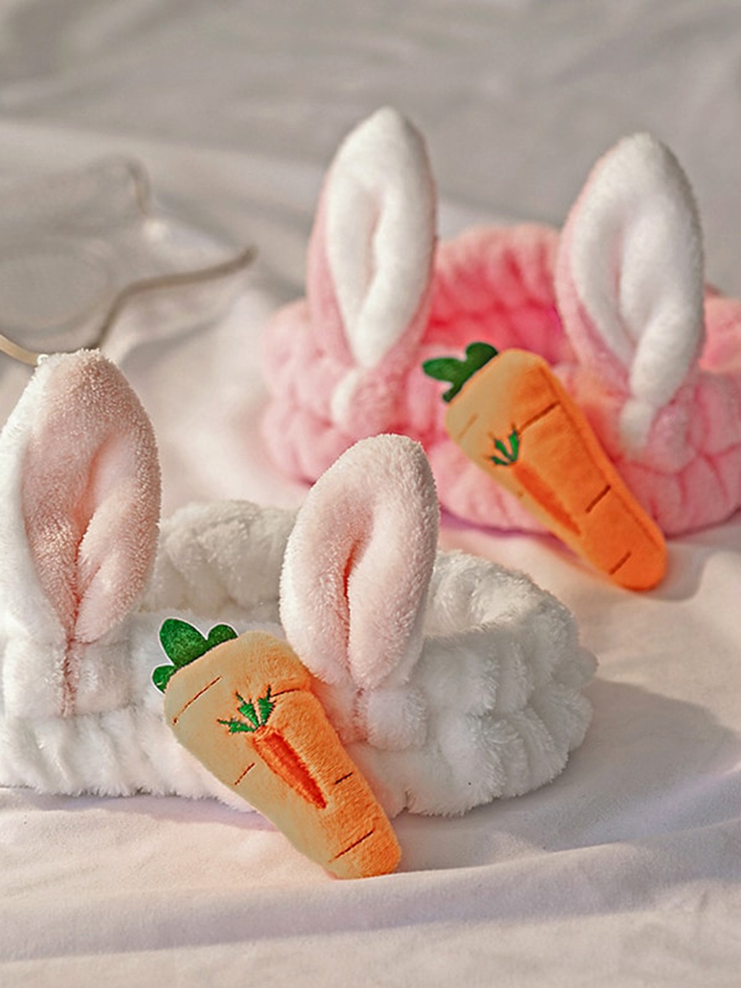 

Proplady Kids Pack Of 2 White & Pink Bunny Ears Headband