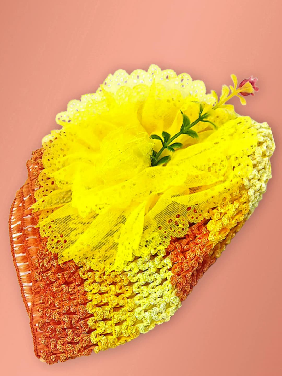 

Proplady Princess Yellow Designer Floral Baby Head Band,Head Cap for Newborns & Baby Girls, Mustard