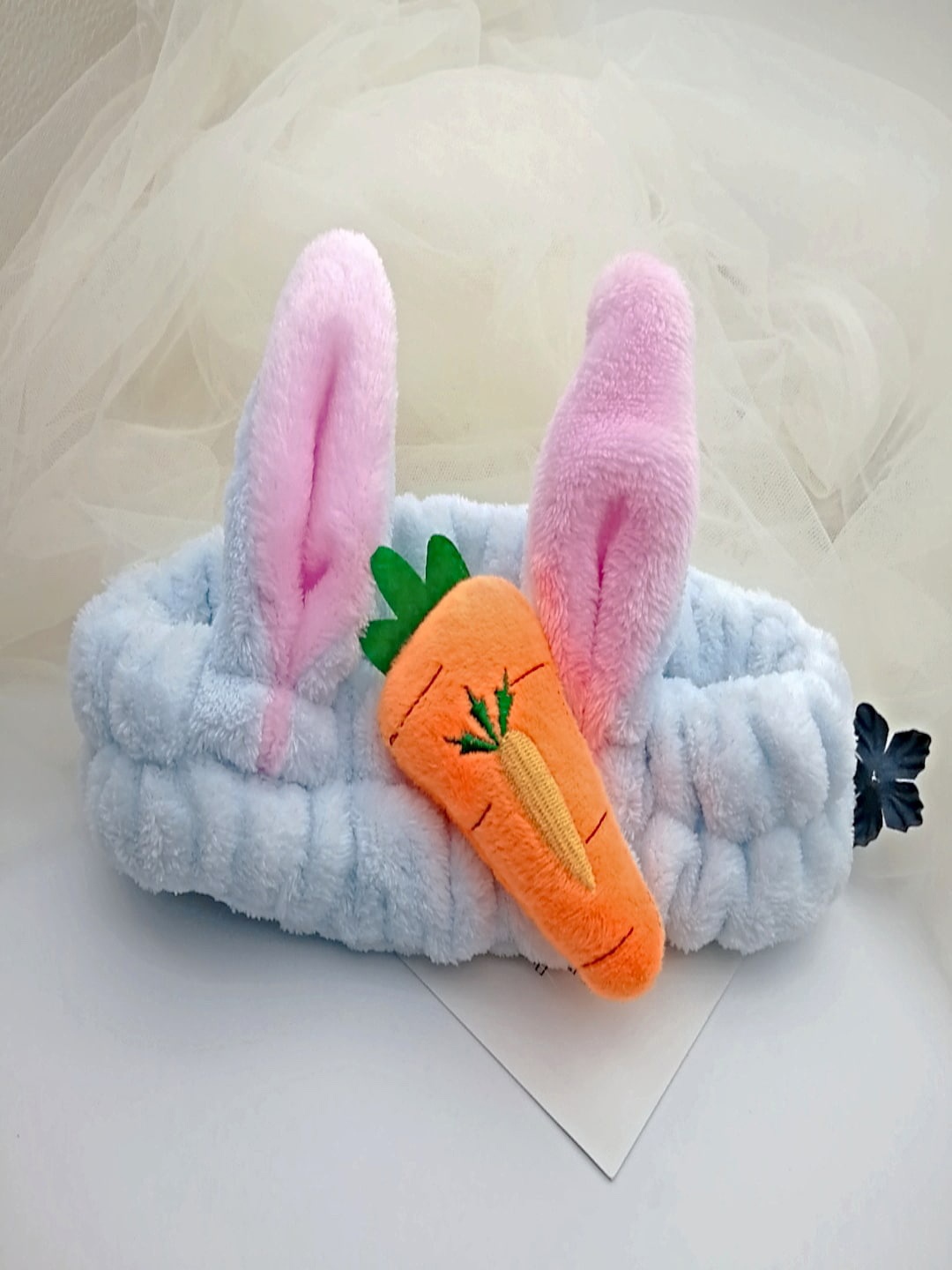 Proplady Blue Girls Stylish Ultra Soft Fur Bunny Ears Carrot Head Band