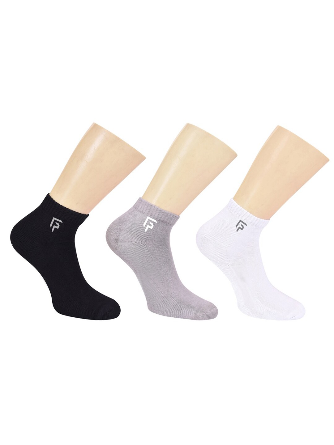 

FOOTPRINT 5 Pairs Unisex Anti Odour Organic Cotton Ankle-Length Terry Sports Bamboo Socks, Black