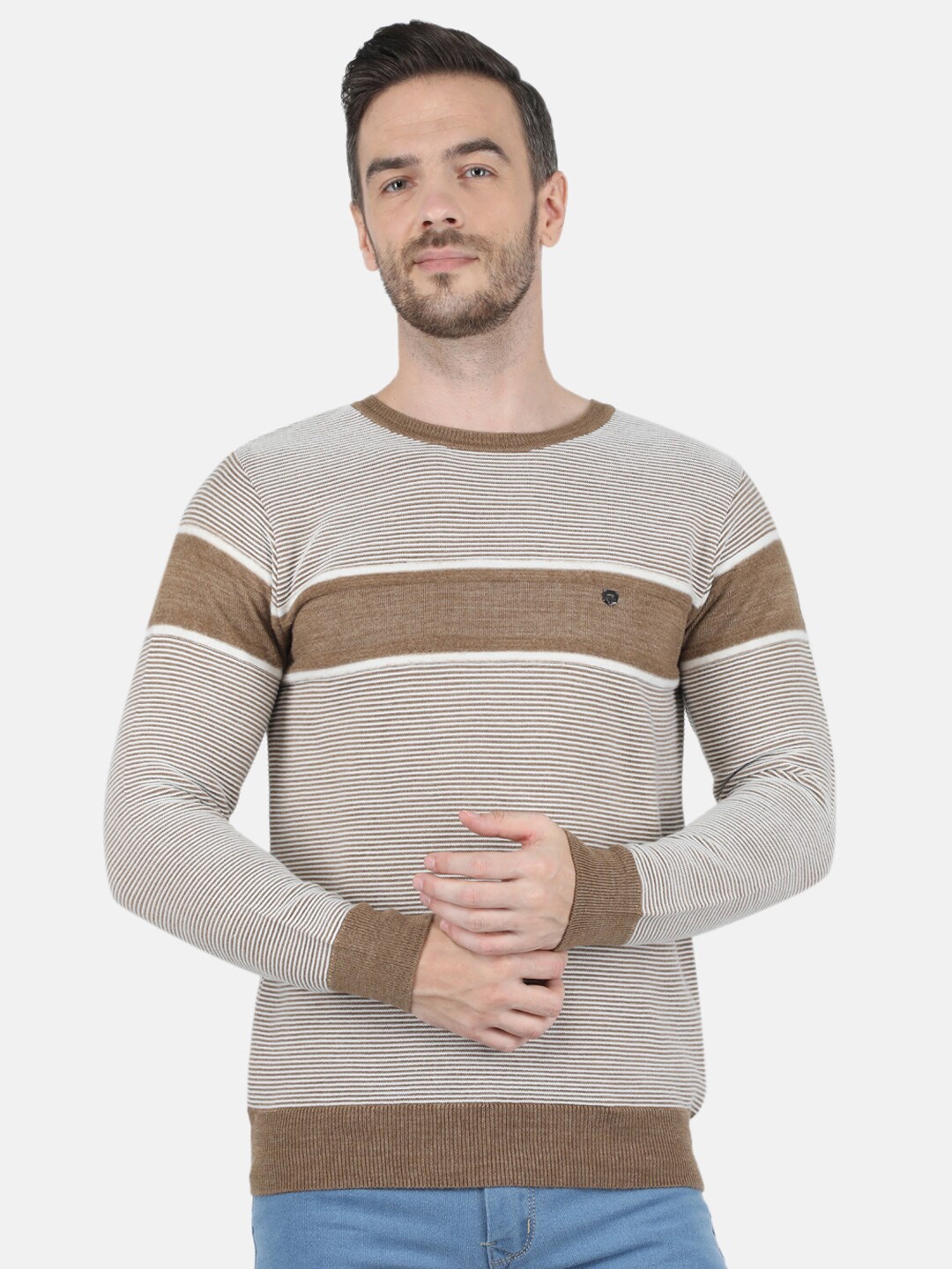 

Monte Carlo Men Brown & White Pullover